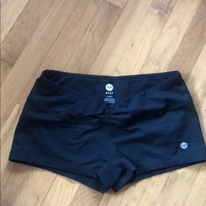 Roxy Black active wear fabric booty shorts